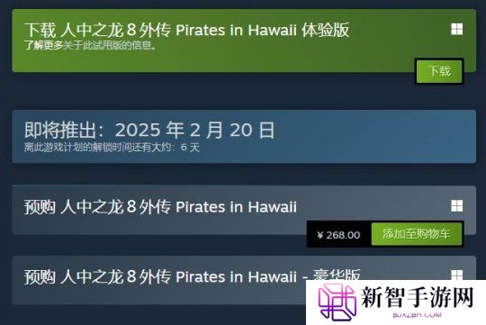 《如龙8外传》试玩Demo上线 存档不可继承